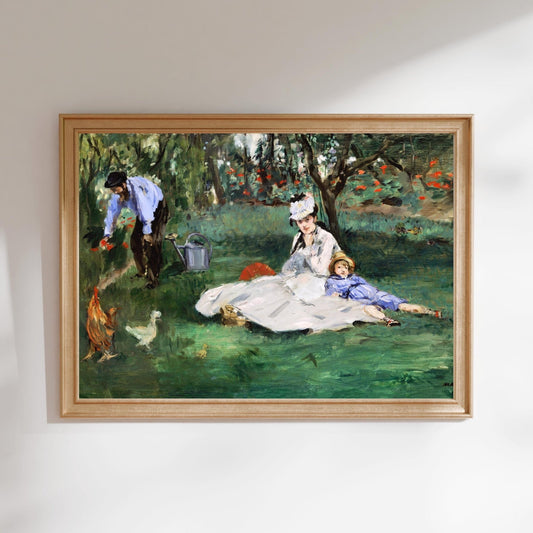 Edouard Manet - The Monet Family in Their Garden at Argenteuil | Art Prints | Pathos Studio