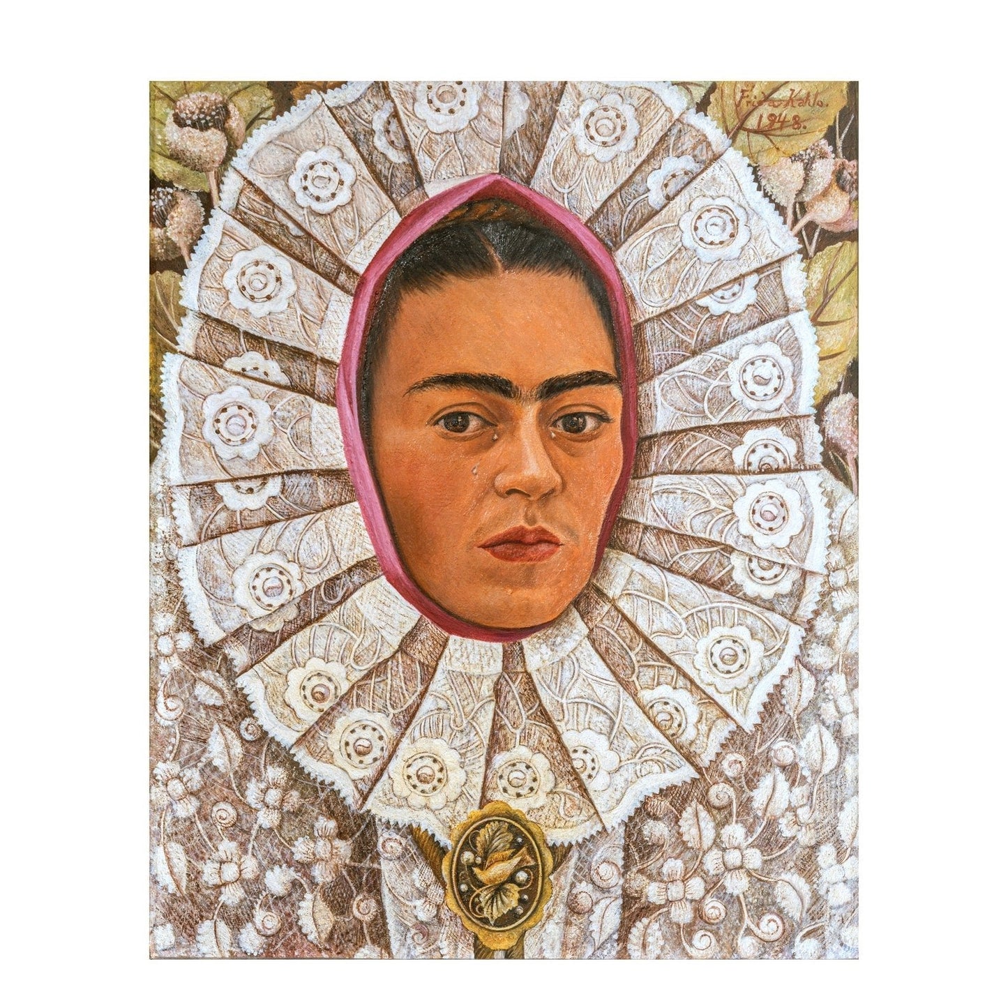 FRIDA KAHLO - Self-Portrait With Headdress - Pathos Studio -