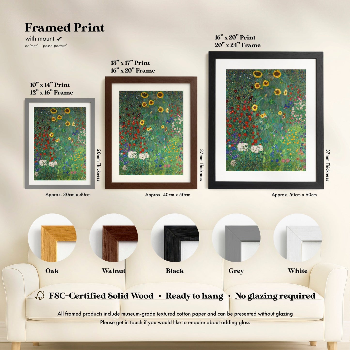 Gustav Klimt - Farm Garden With Sunflowers | Art Prints | Pathos Studio