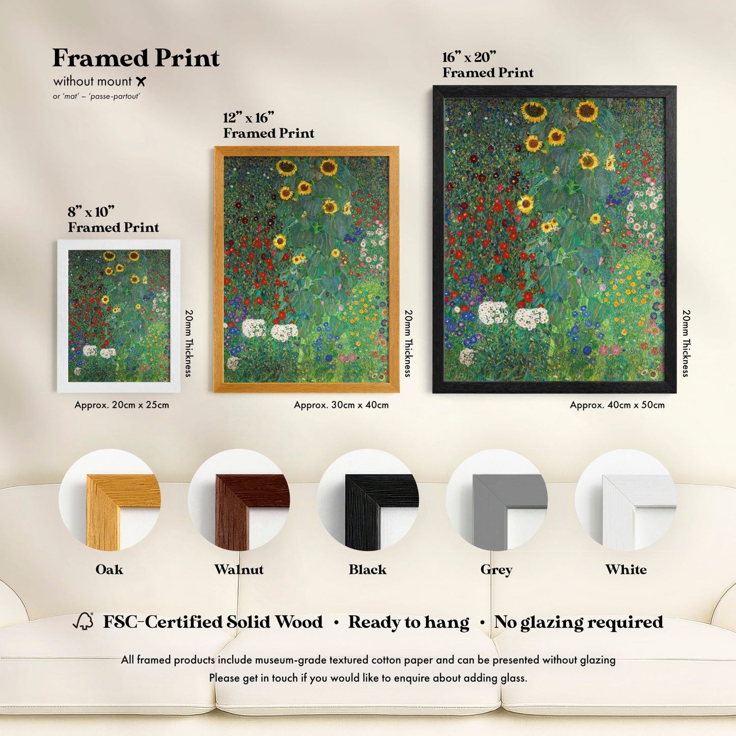 Gustav Klimt - Farm Garden With Sunflowers | Art Prints | Pathos Studio