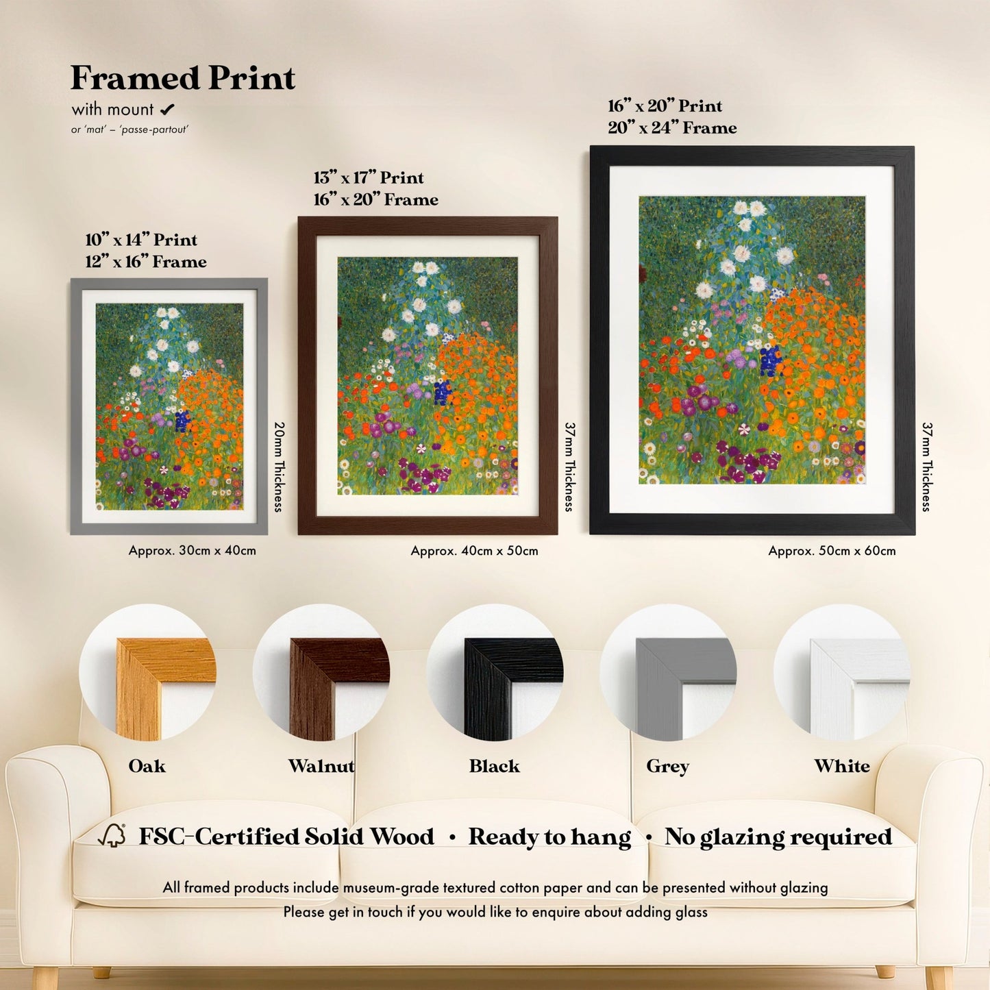 Gustav Klimt - Flower Garden | Art Prints | Pathos Studio