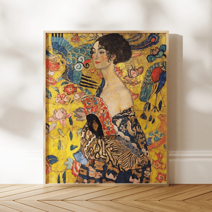 GUSTAV KLIMT - Lady With Fan (Dame Mit Fächer) - Pathos Studio - Art Prints