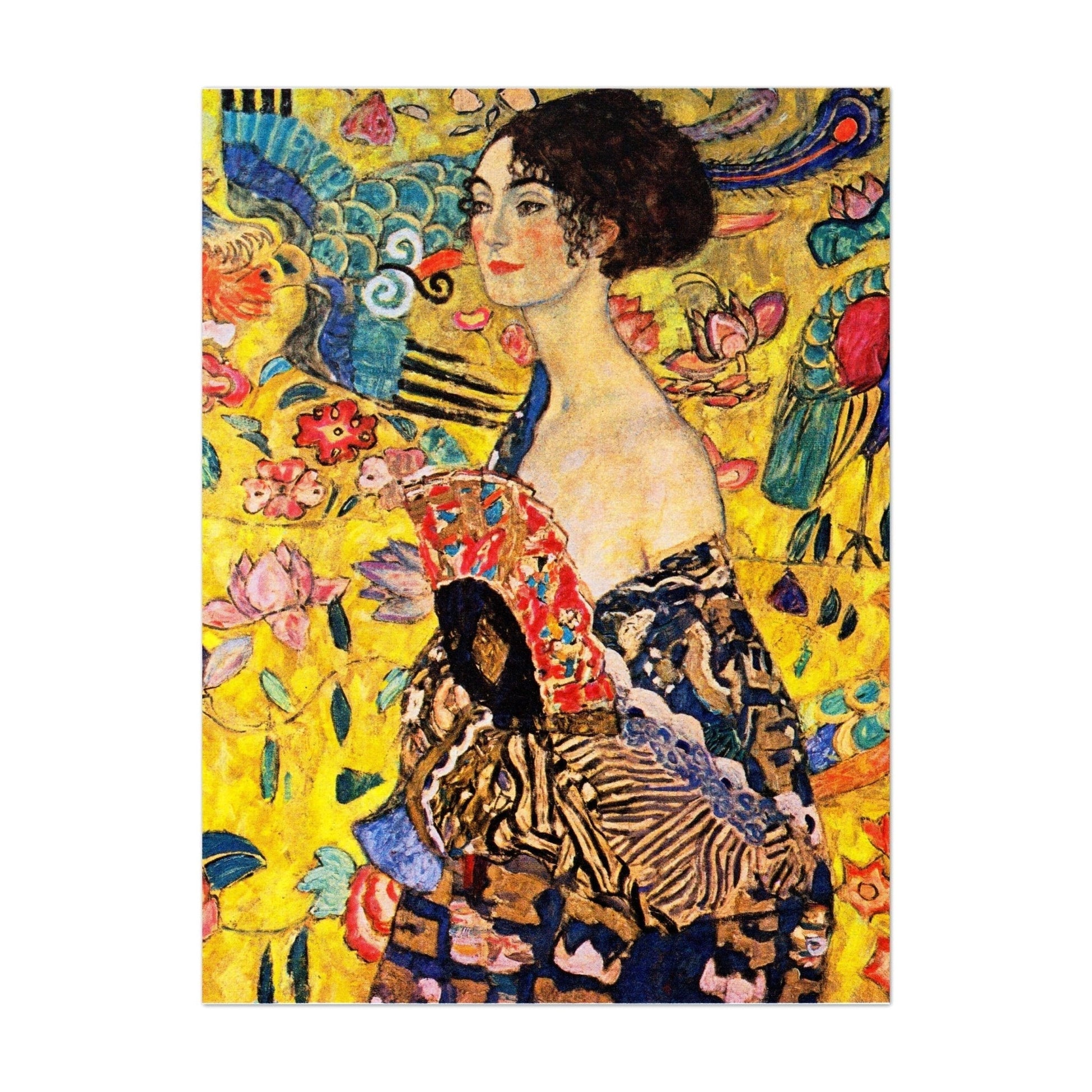 GUSTAV KLIMT - Lady With Fan (Dame Mit Fächer) (Giclée Art Print) - Pathos Studio - Marketplace Listings