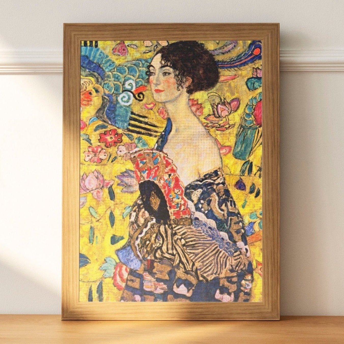 GUSTAV KLIMT - Lady With Fan (Dame Mit Fächer) (Giclée Art Print) - Pathos Studio - Marketplace Listings