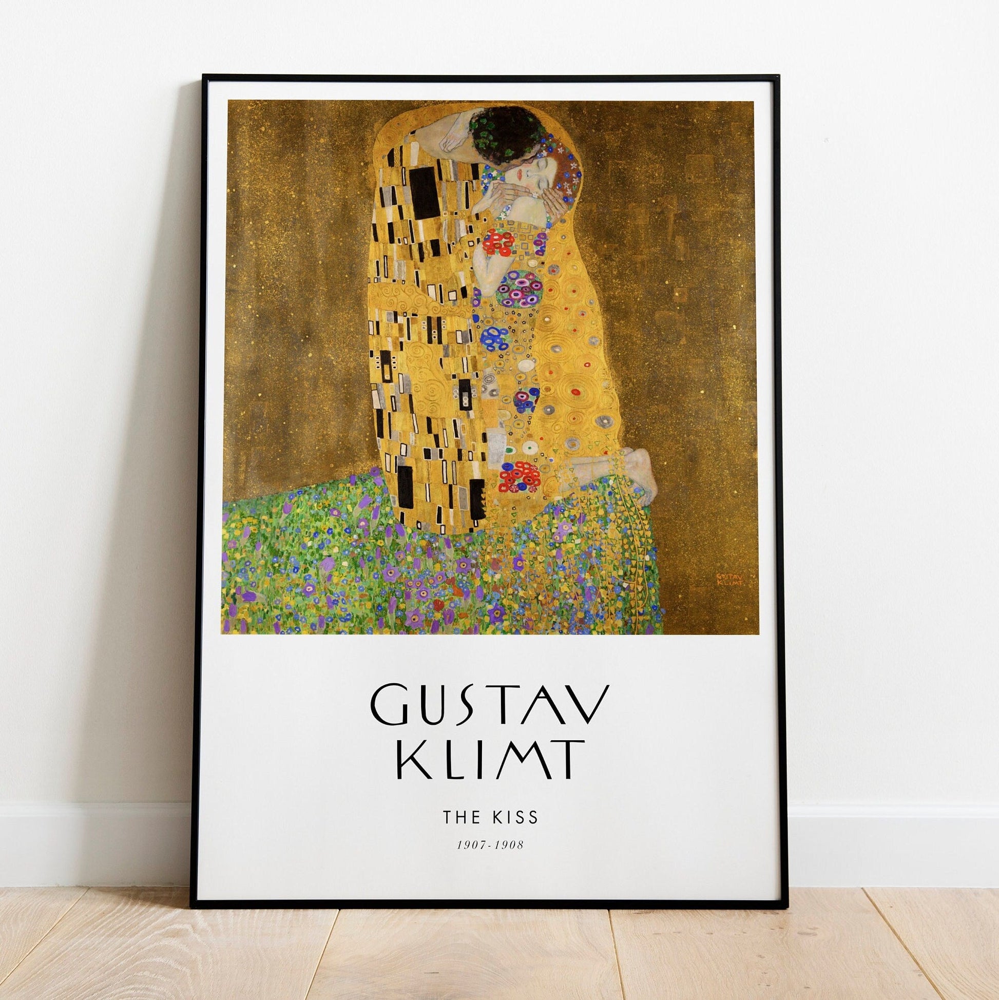 Gustav Klimt - Set Of 3 Gold Portrait Posters - Pathos Studio - Art Print Sets