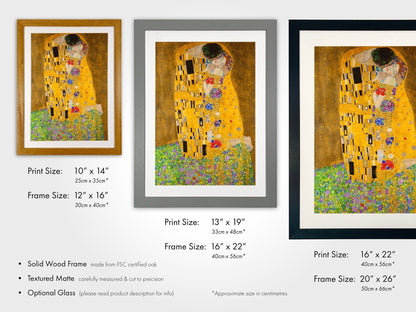 Gustav Klimt - Set Of 3 Gold Portrait Prints - Pathos Studio - Art Print Sets