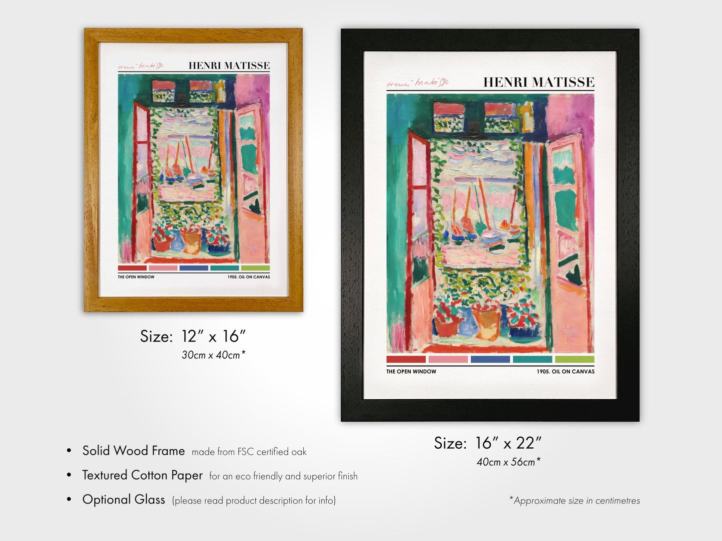 Henri Matisse - Open Window (Color Palette Poster) | Art Prints | Pathos Studio