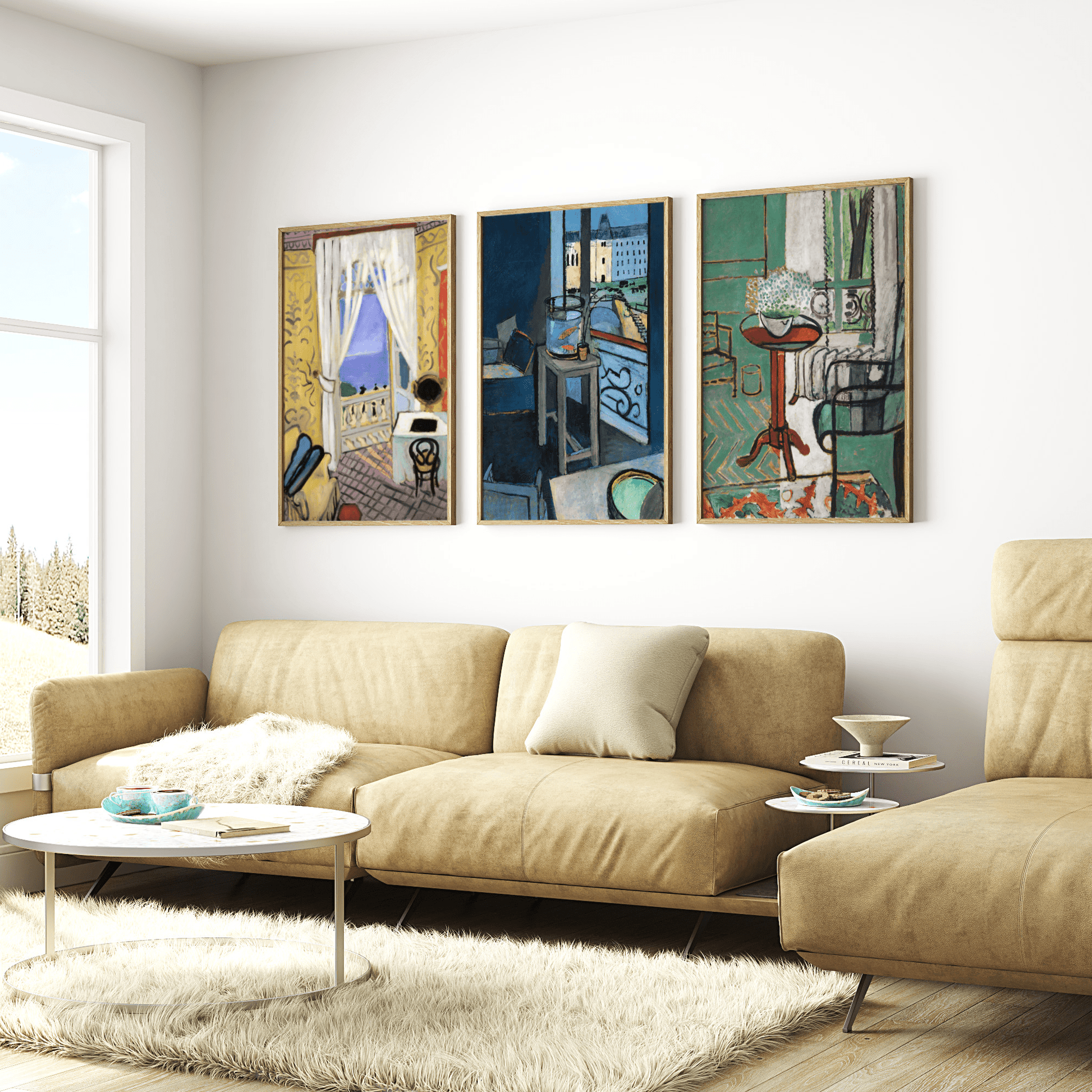 Henri Matisse - Set of 3 Interior Still Life Prints | Art Print Sets | Pathos Studio