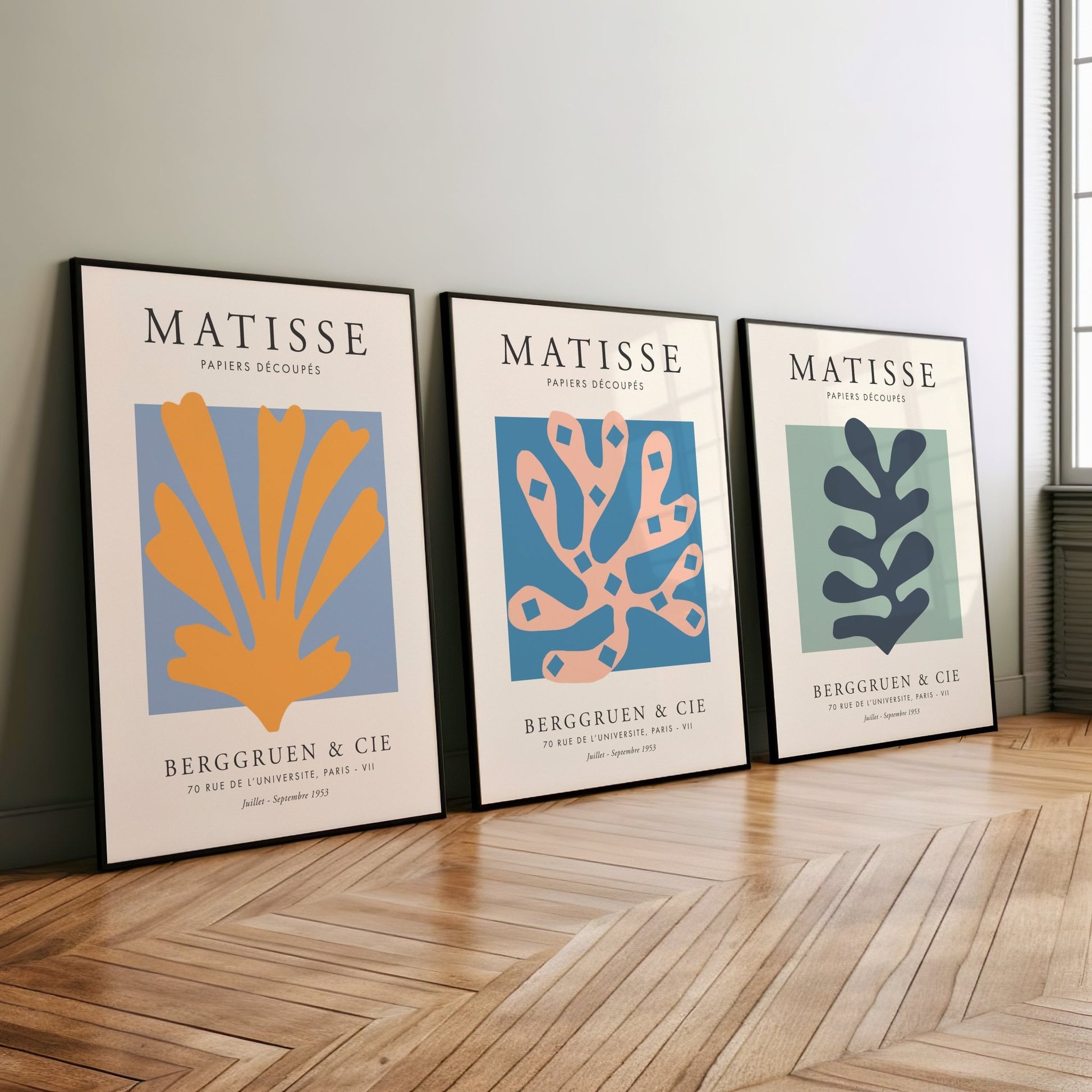 Henri Matisse - Set of 3 Papier Decoupes Exhibition Posters | Art Print Sets | Pathos Studio