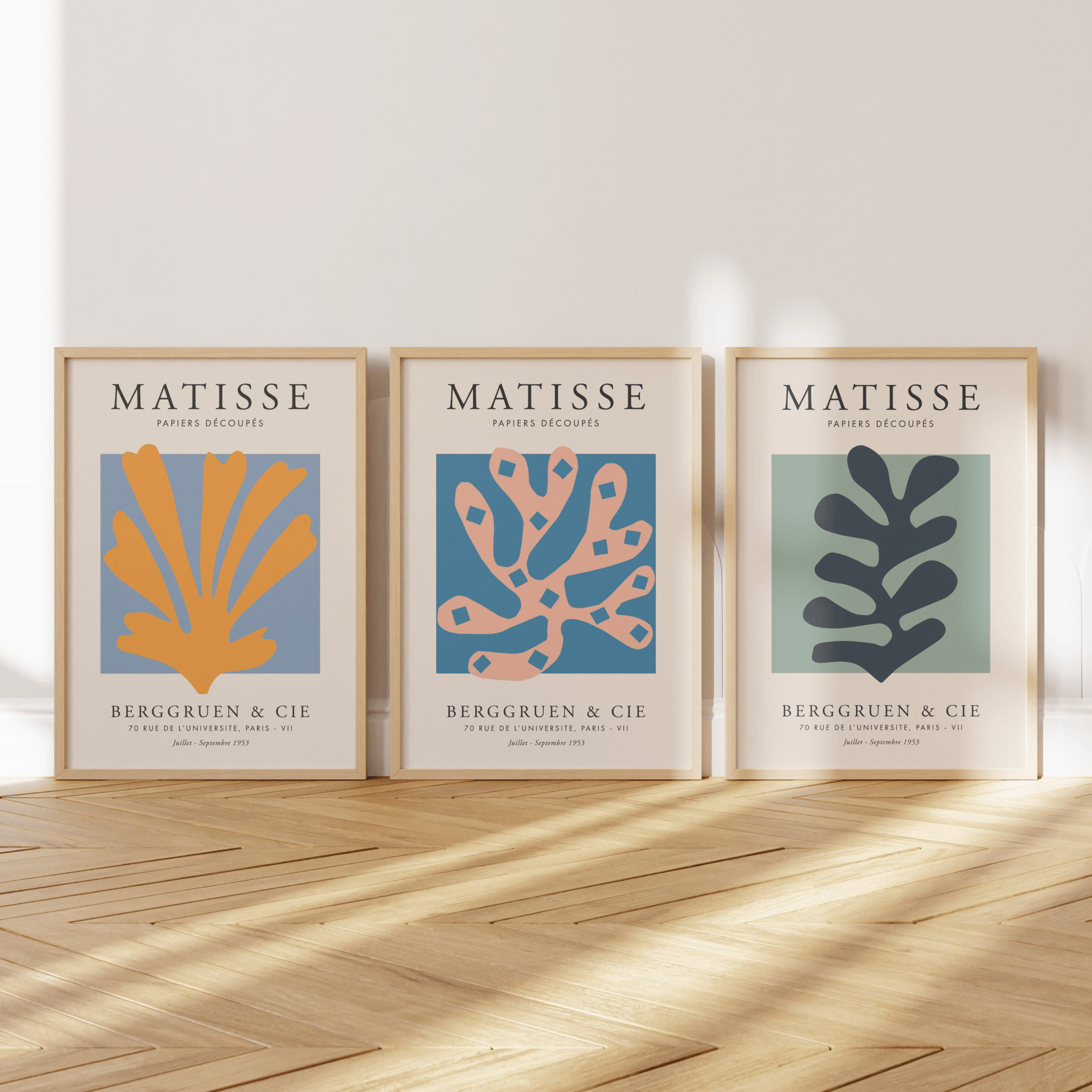 Henri Matisse - Set of 3 Papier Decoupes Exhibition Posters | Art Print Sets | Pathos Studio