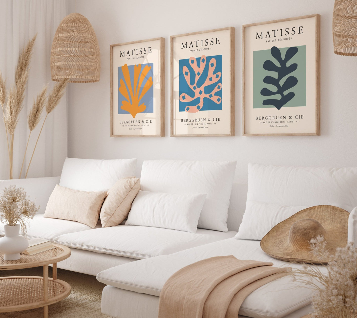 Henri Matisse - Set of 3 Papier Decoupes Exhibition Posters | Art Print Sets | Pathos Studio