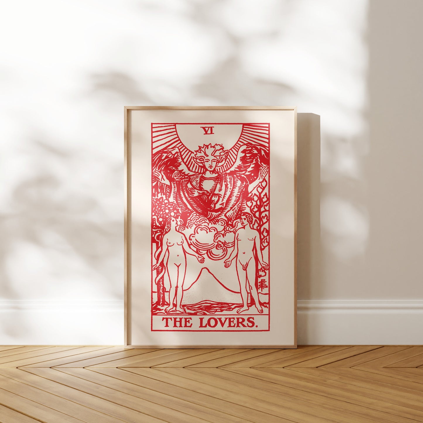 Set of 3 Tarot Prints: Emperor, Lovers & Empress (Red)