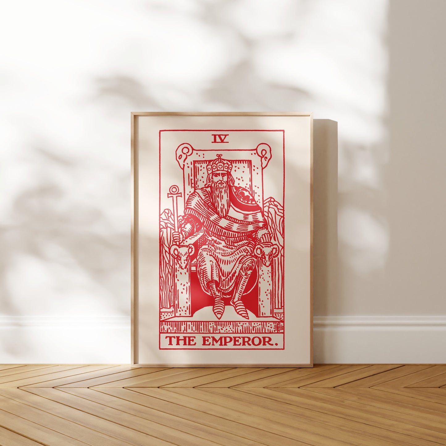 Set of 3 Tarot Prints: Emperor, Lovers & Empress (Red)