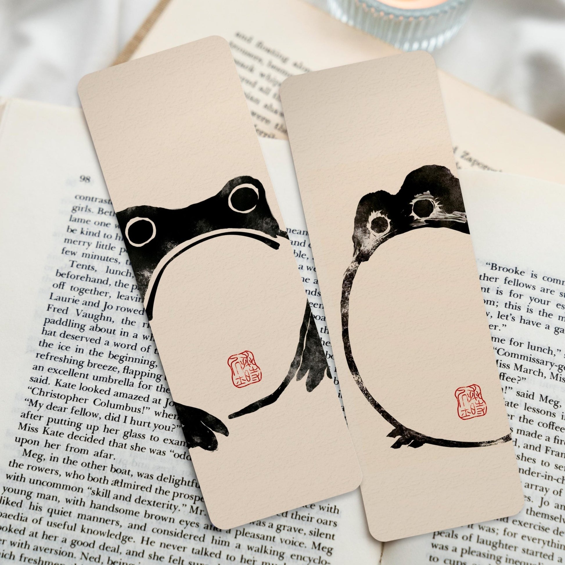 Japanese Bookmarks: Frogs by Matsumoto Hoji - Pathos Studio - Bookmarks