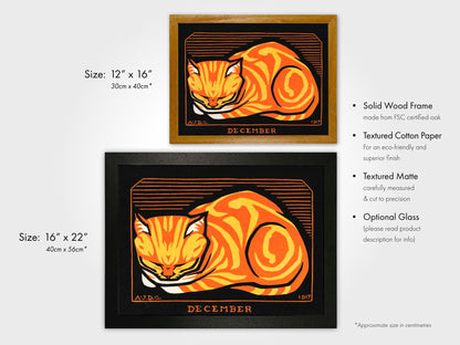 Julie De Graag - December Cat | Art Prints | Pathos Studio