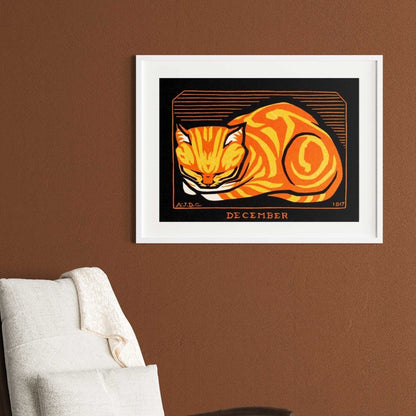 JULIE DE GRAAG - December Cat (Giclée Art Print) - Pathos Studio - Marketplace Listings