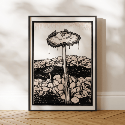 Julie De Graag - Dripping Mushroom | Art Prints | Pathos Studio