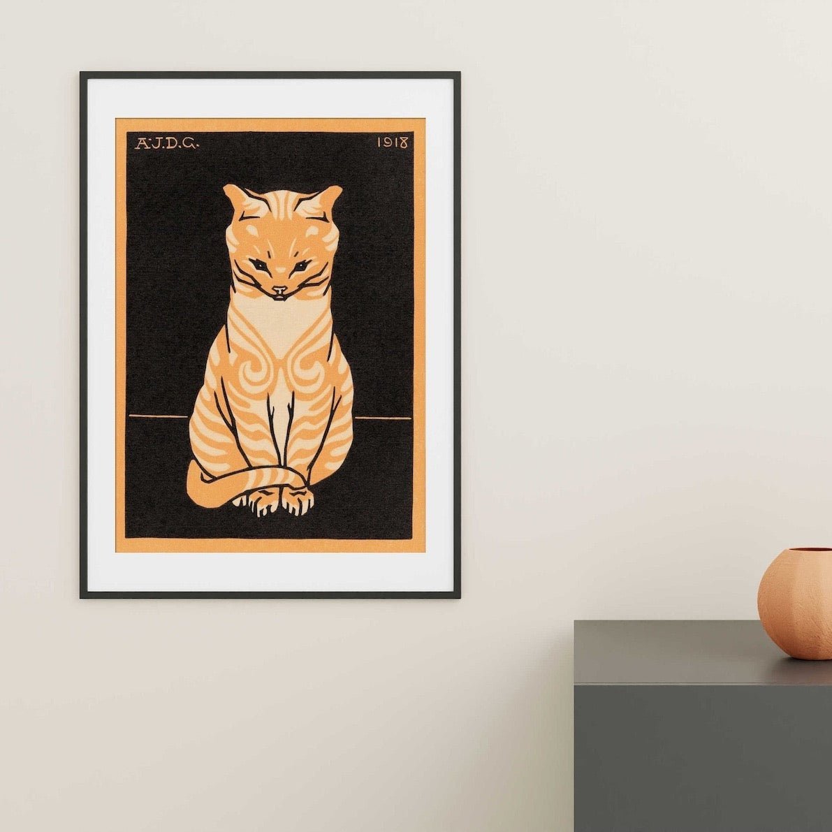 JULIE DE GRAAG - Sitting Cat 1 (Giclée Art Print) - Pathos Studio - Marketplace Listings