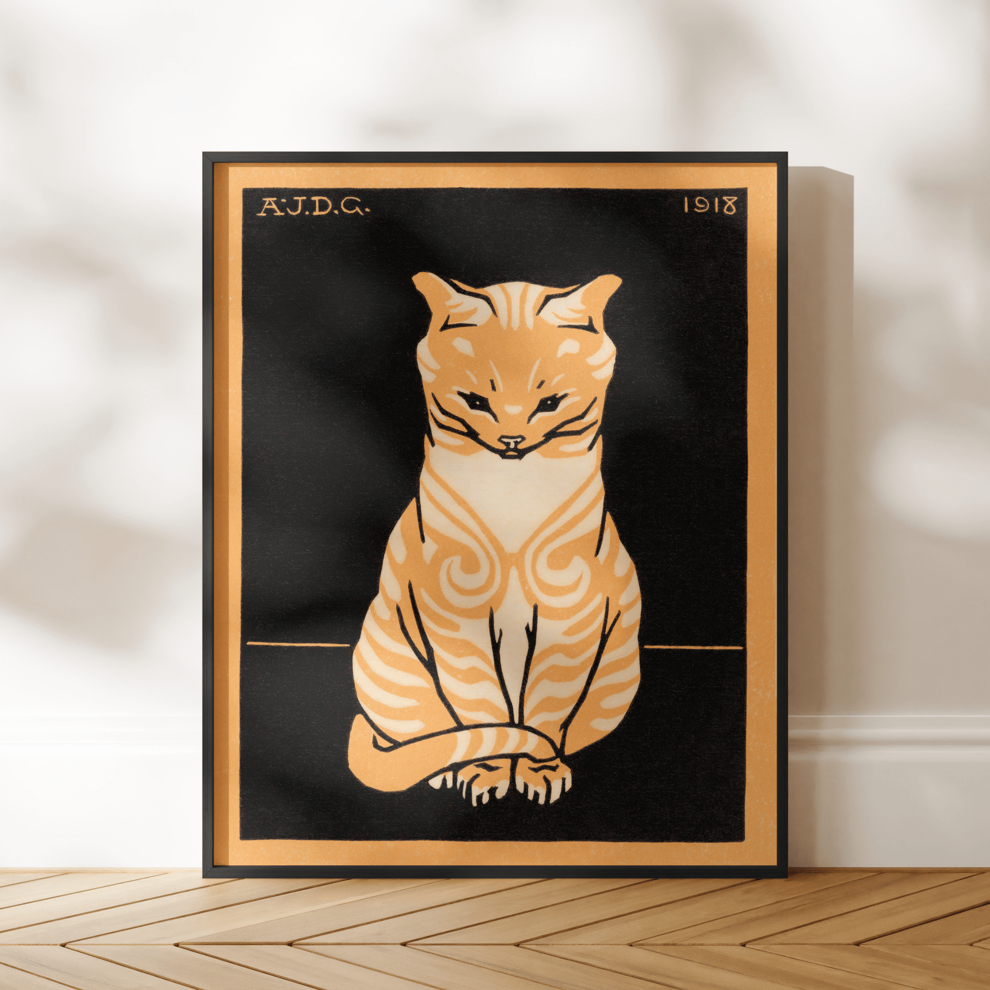 Julie De Graag - Sitting Cat | Art Prints | Pathos Studio