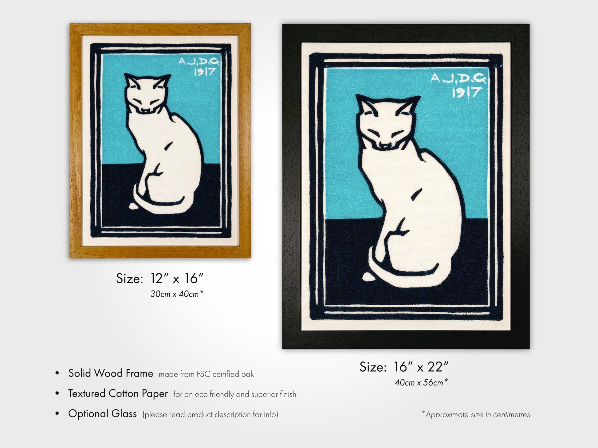 Julie De Graag - Sitting Cat | Art Prints | Pathos Studio