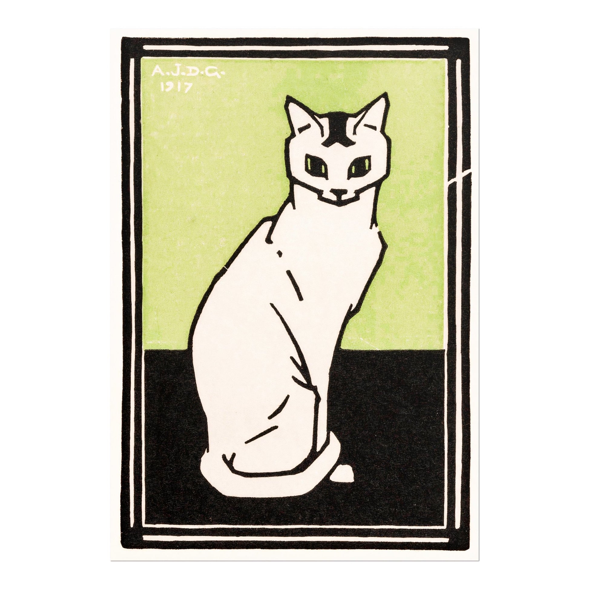 Julie De Graag - Sitting Cat | Art Prints | Pathos Studio