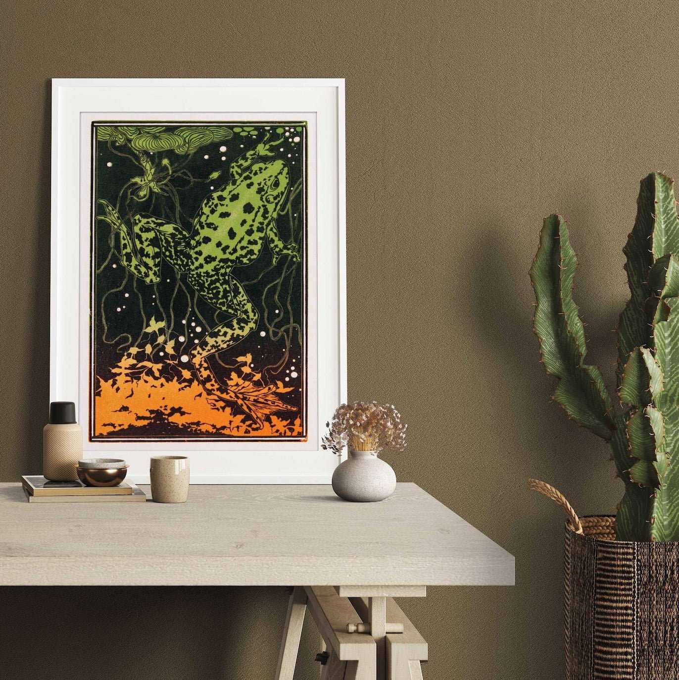 JULIE DE GRAAG - Swimming Frog (Giclée Art Print) - Pathos Studio - Marketplace Listings