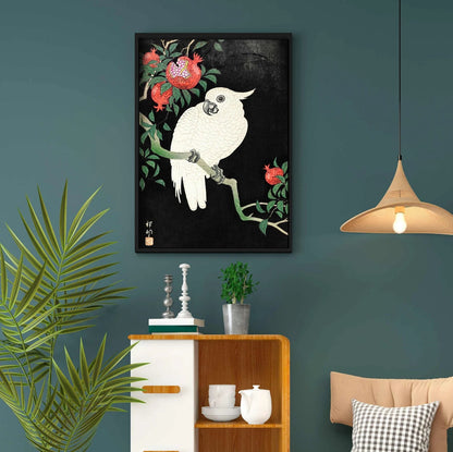 OHARA KOSON - Cockatoo and Pomegranate - Pathos Studio - Art Prints