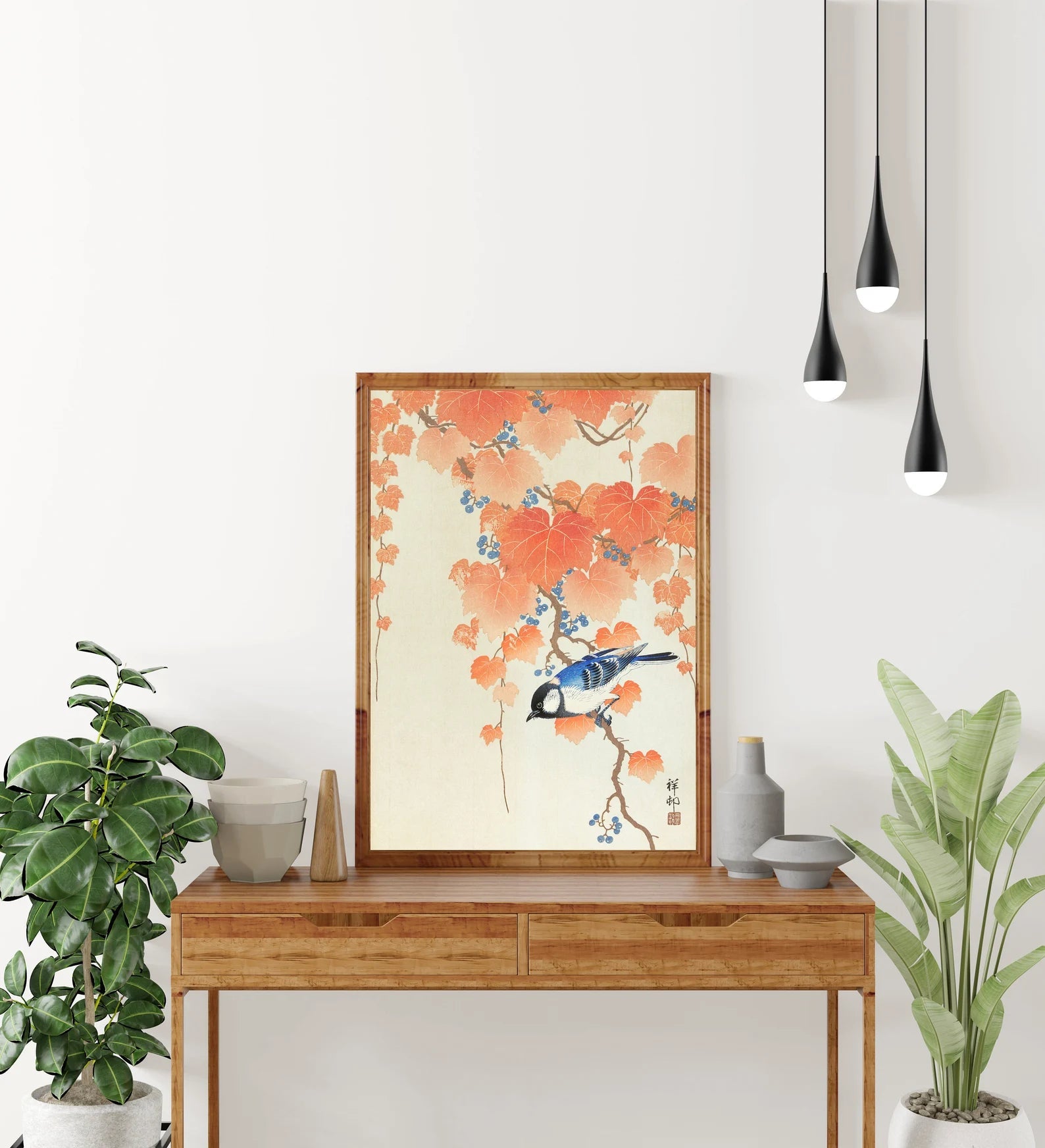 OHARA KOSON - Great Tit on Paulownia Beach - Pathos Studio - Art Prints