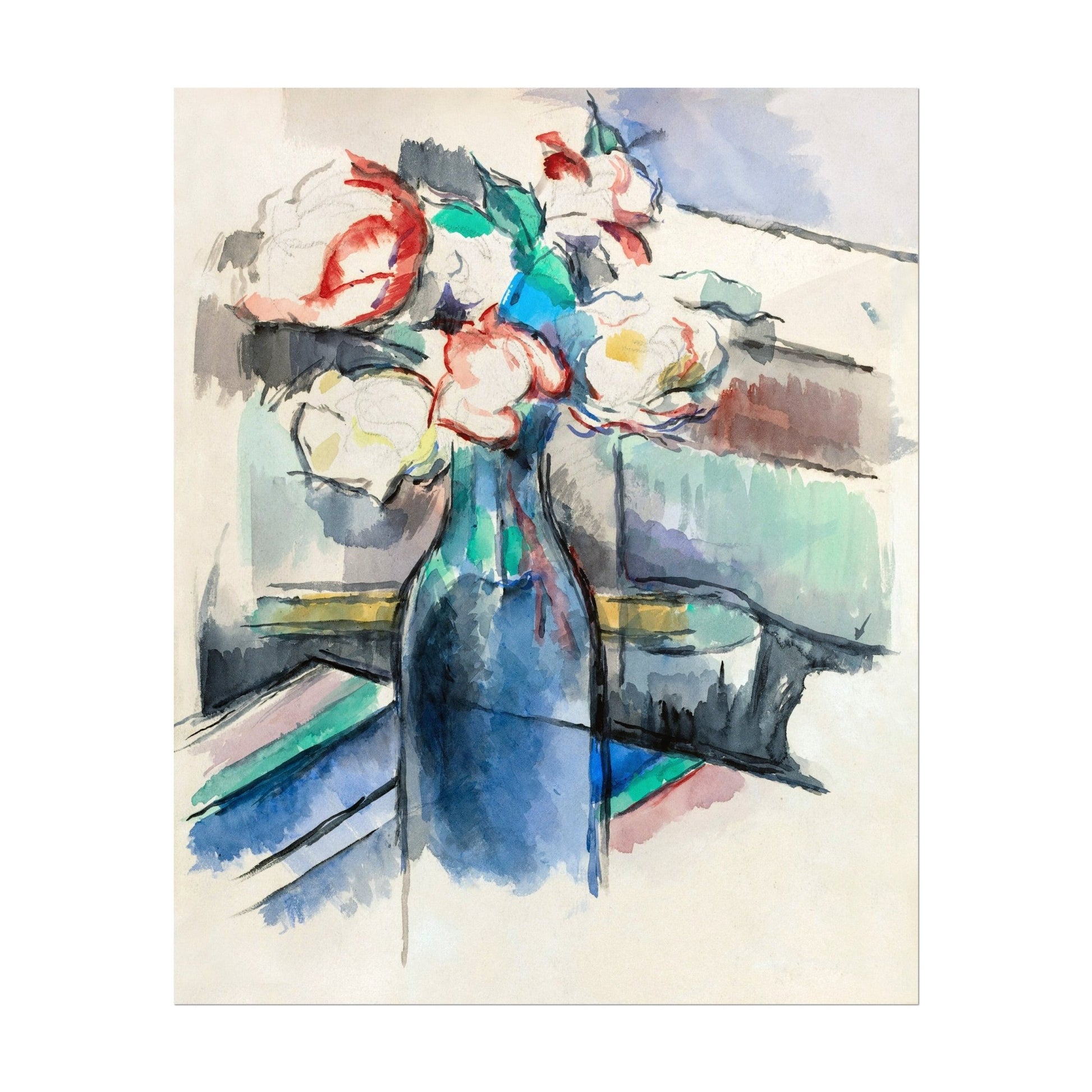 PAUL CÉZANNE - Roses In a Bottle (Giclée Art Print) - Pathos Studio - Marketplace Listings