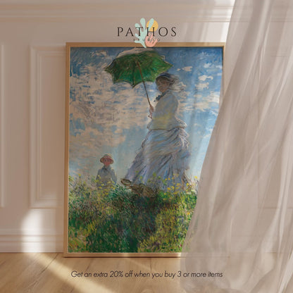 Woman With Parasol - Madame Monet & Her Son
