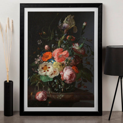 RACHEL RUYSCH - Still Life With Flowers On A Marble Tabletop (Giclée Art Print) - Pathos Studio - Marketplace Listings