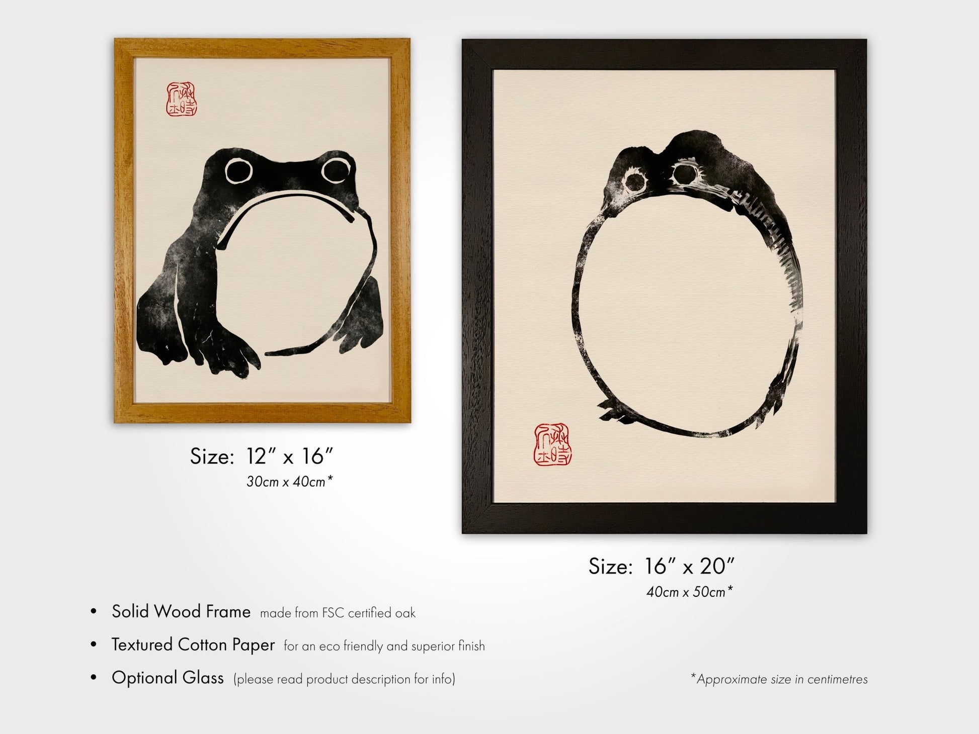 Set of 3 Japanese Frog Prints - Pathos Studio - Art Print Sets