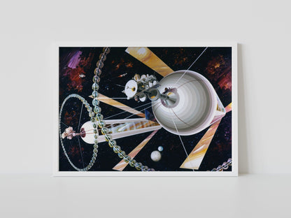 Space Colony Art - O'Neill Cylinder Exterior - Pathos Studio - Art Prints