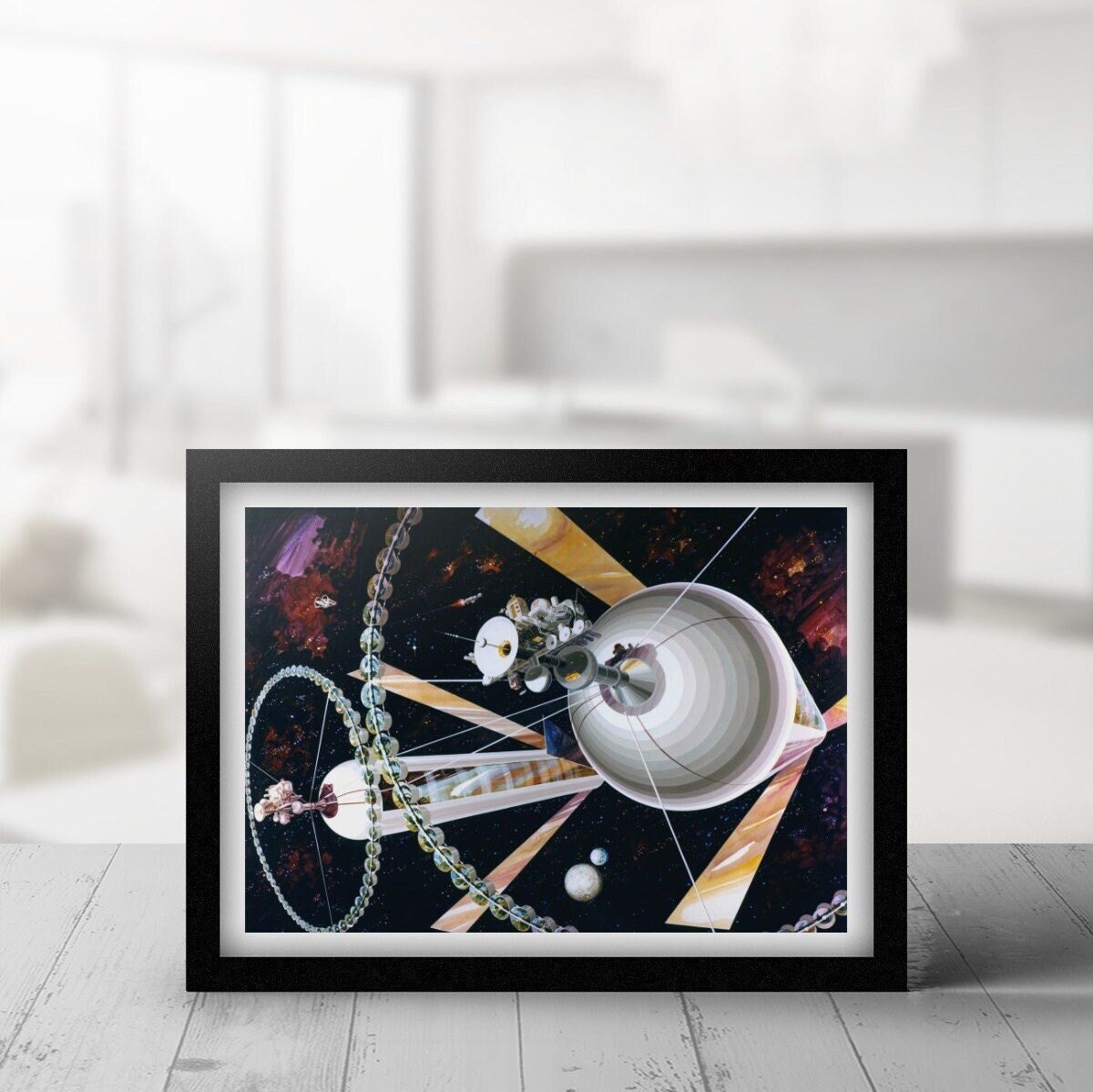 Space Colony Art - O'Neill Cylinder Exterior - Pathos Studio - Art Prints