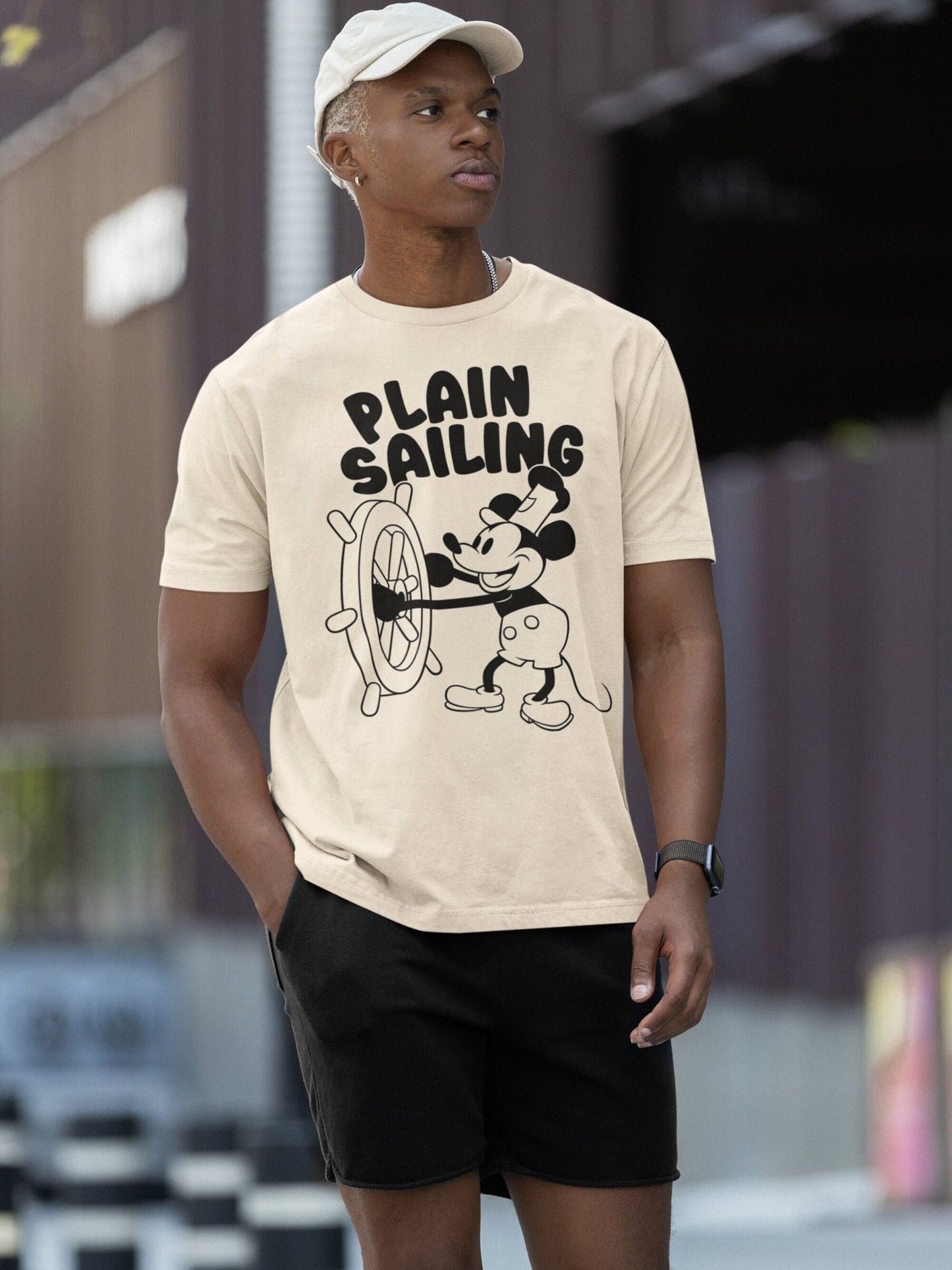 STEAMBOAT WILLIE - Plain Sailing T-Shirt - Pathos Studio - T-Shirts