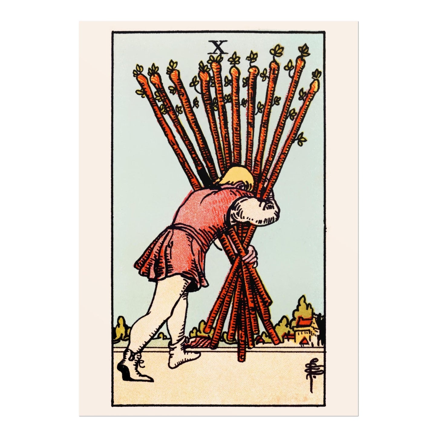 Tarot Art - 10 of Wands | Art Prints | Pathos Studio