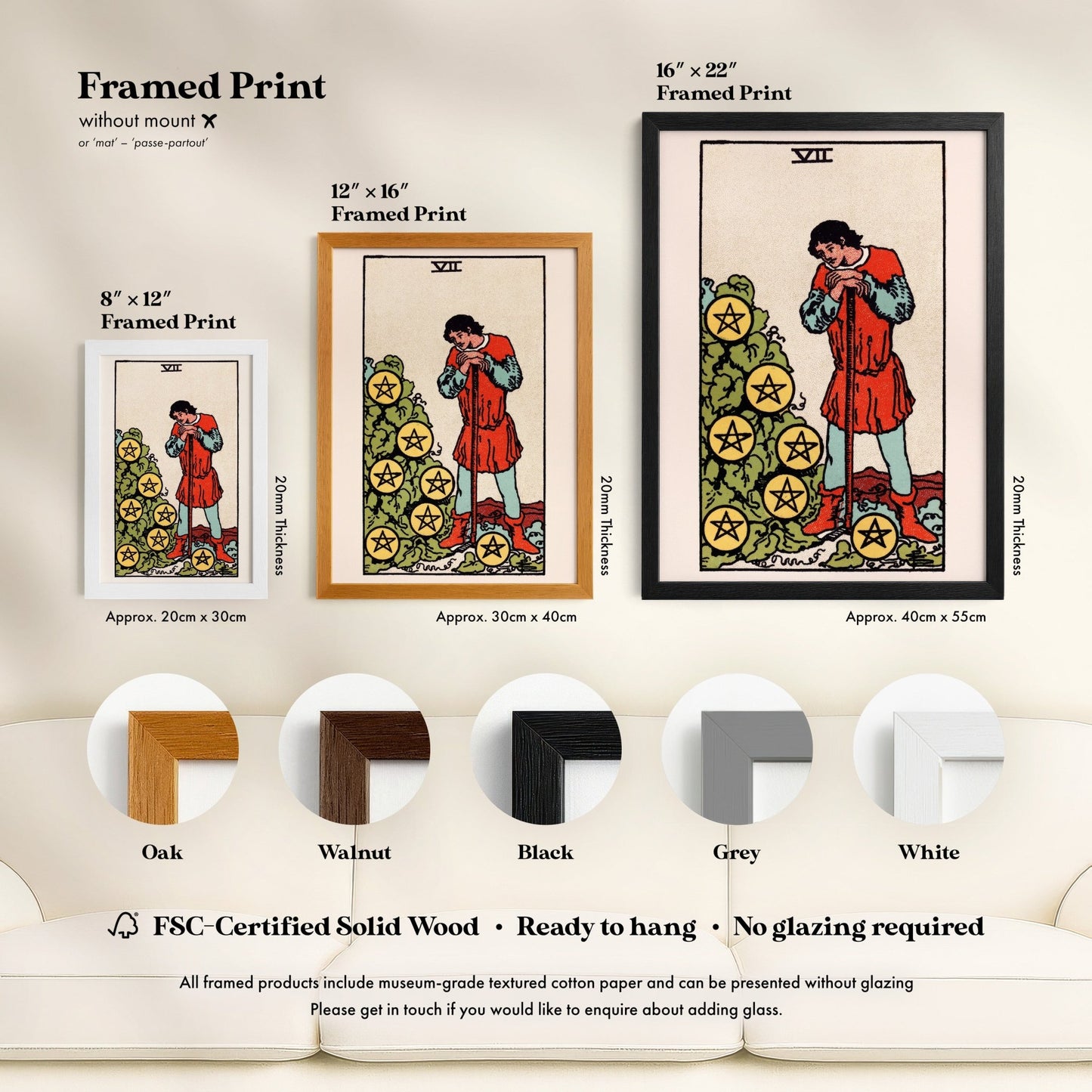 Tarot Art - 7 of Pentacles | Art Prints | Pathos Studio