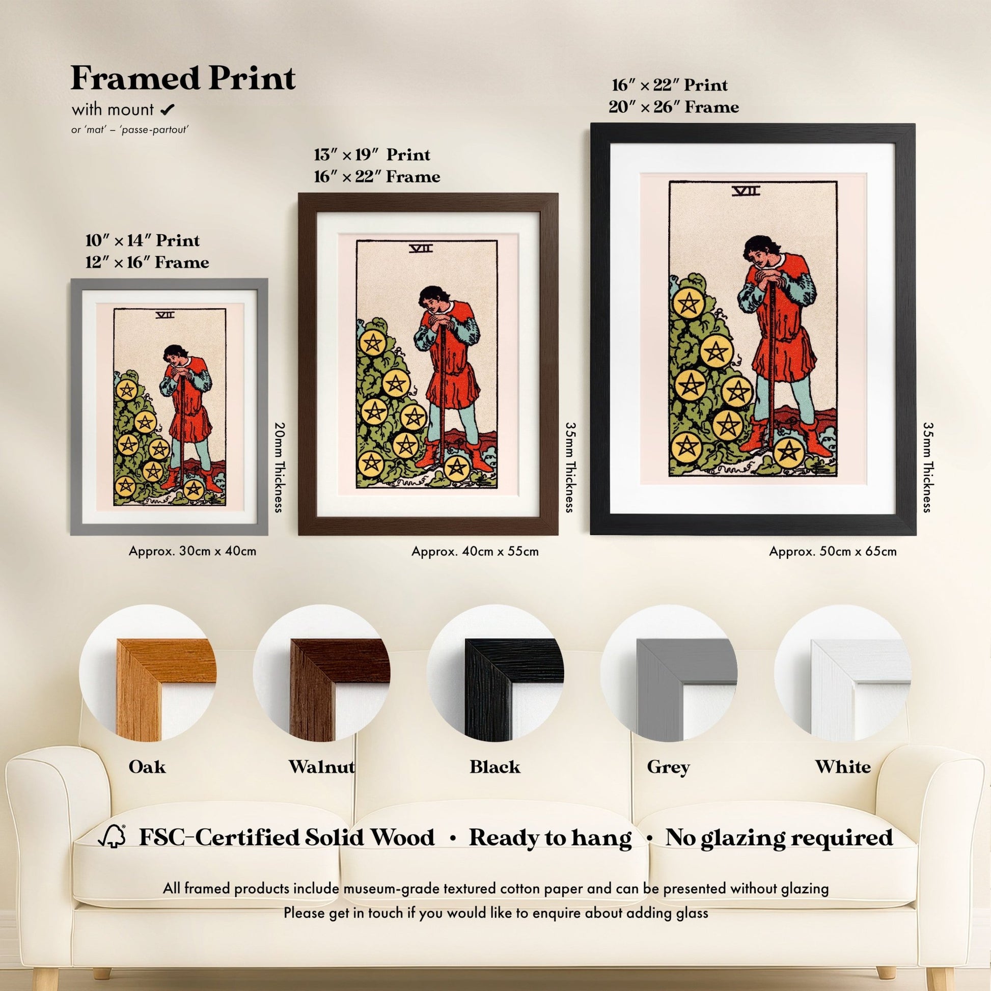 Tarot Art - 7 of Pentacles | Art Prints | Pathos Studio