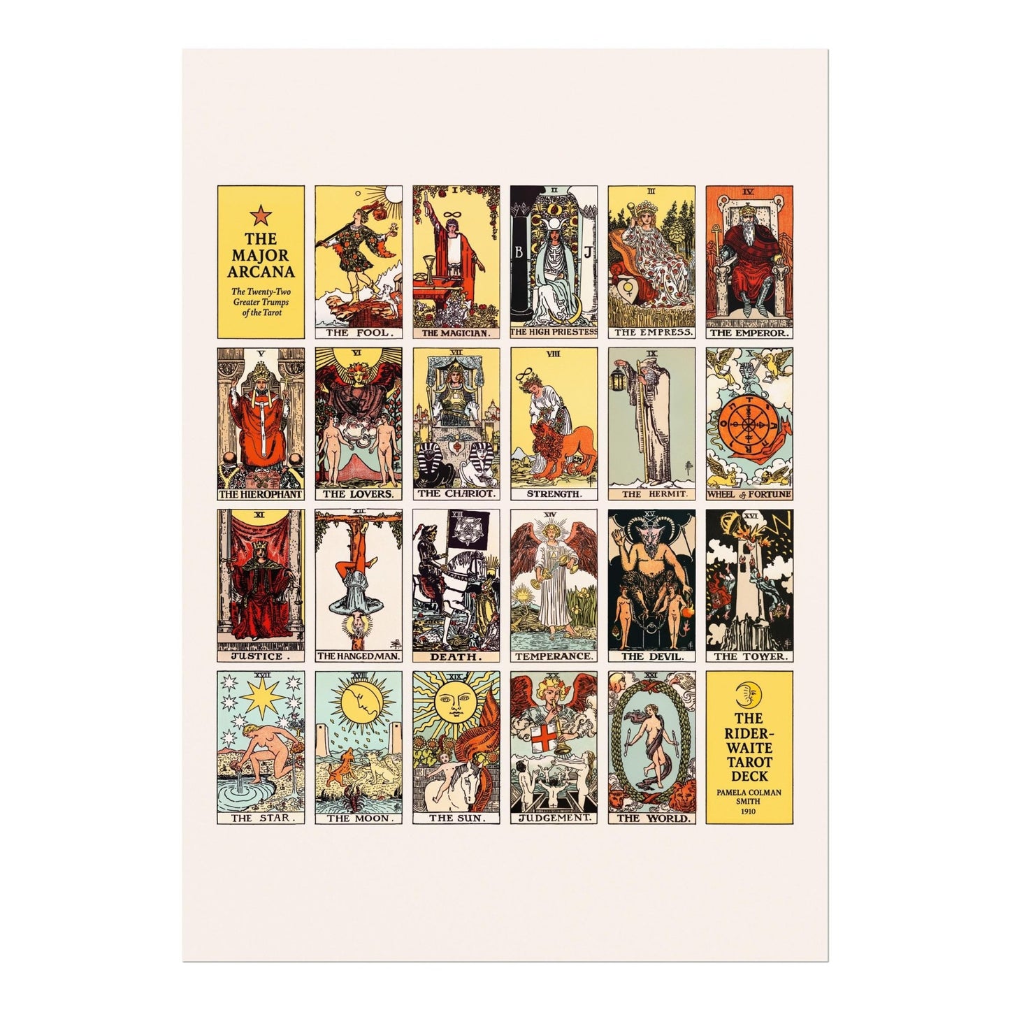 Tarot Art - Major Arcana Rider - Waite Deck by Pamela Colman Smith | Art Prints | Pathos Studio