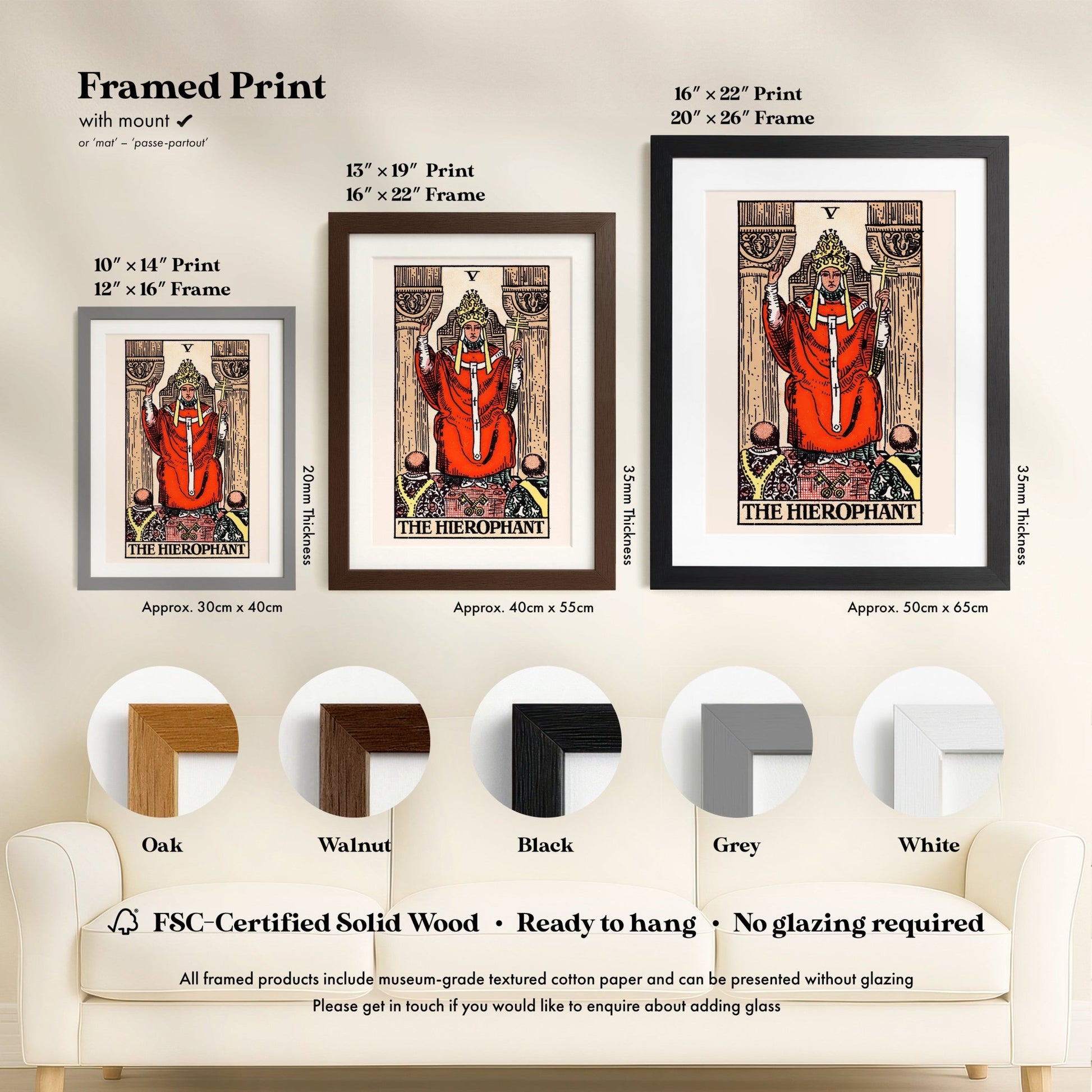 Tarot Art - V The Hierophant | Art Prints | Pathos Studio