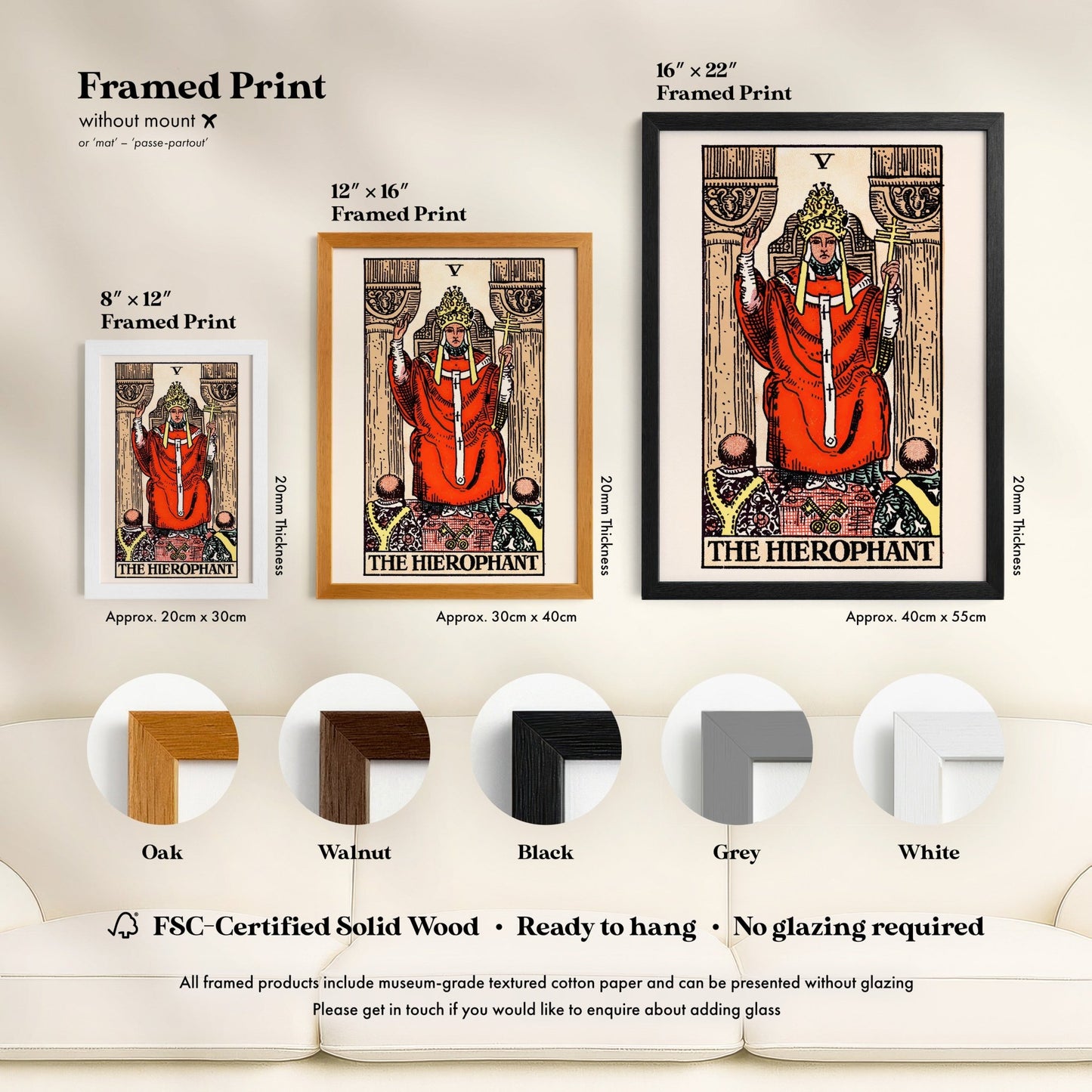 Tarot Art - V The Hierophant | Art Prints | Pathos Studio