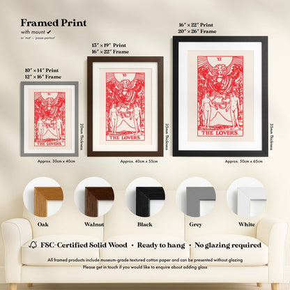 Tarot Art - VI The Lovers (Red) | Art Prints | Pathos Studio