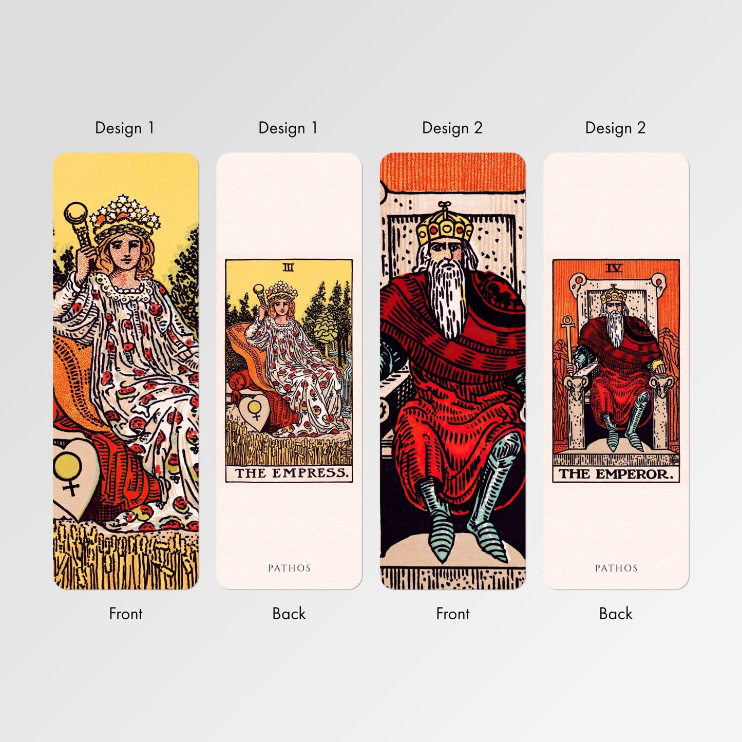 Tarot Bookmarks: The Empress / The Emperor - Pathos Studio - Bookmarks