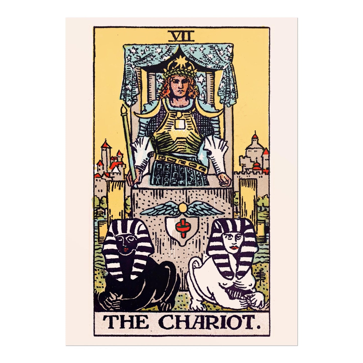 Tarot Card Print: VII The Chariot (Giclée Art Print) - Pathos Studio - Marketplace Listings