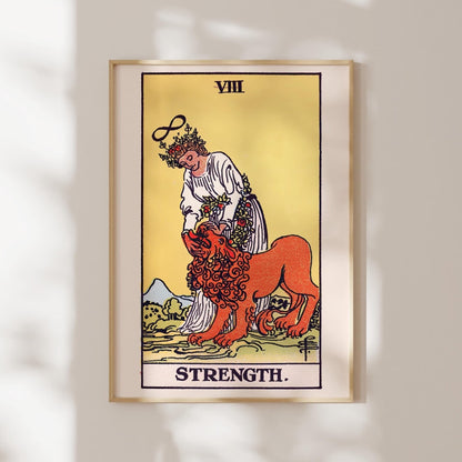 Tarot Card Print: VIII Strength (Giclée Art Print) - Pathos Studio - Marketplace Listings