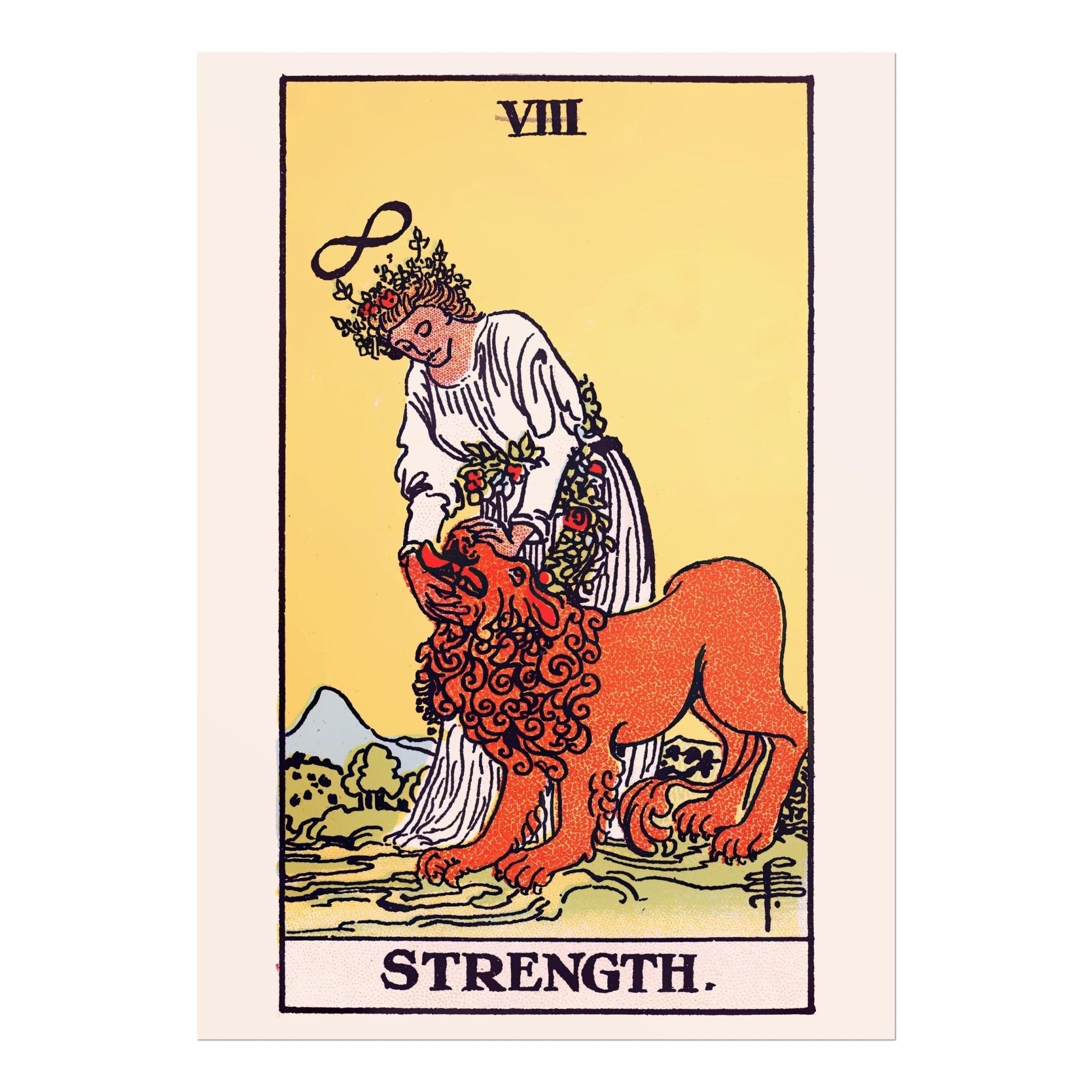 Tarot Card Print: VIII Strength (Giclée Art Print) - Pathos Studio - Marketplace Listings