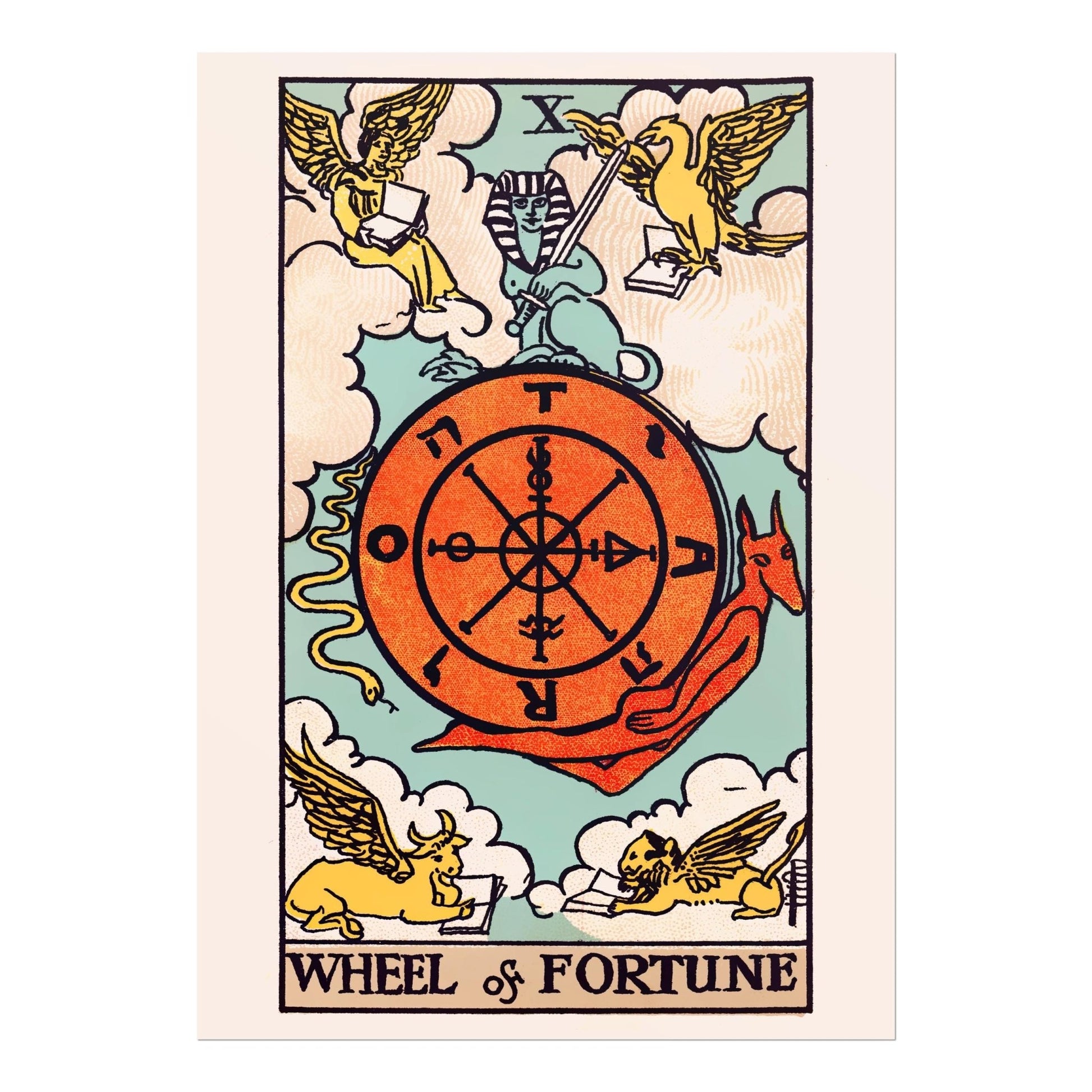 Tarot Card Print: X Wheel Of Fortune - Pathos Studio - Art Prints