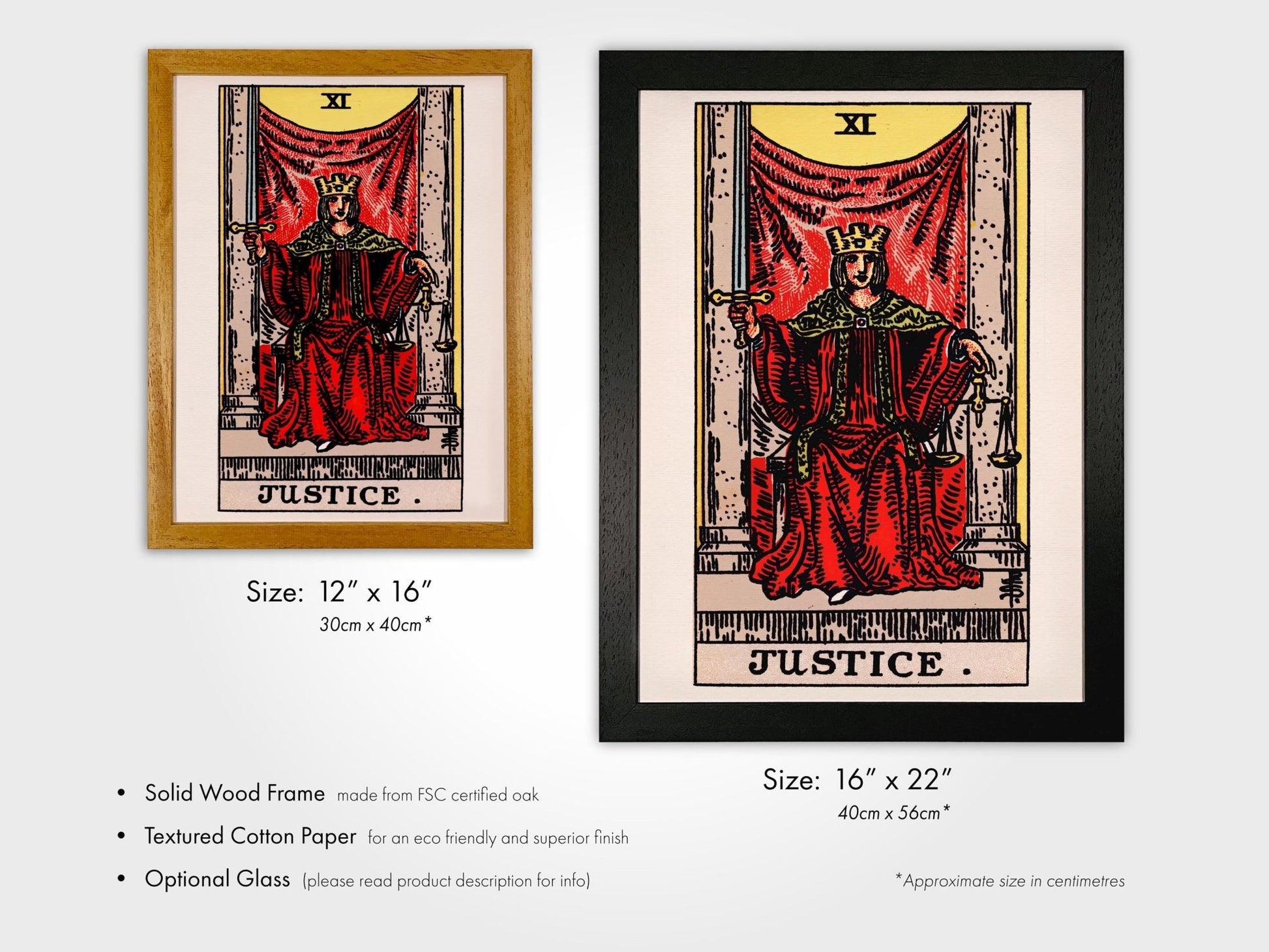 Tarot Card Print: XI Justice - Pathos Studio - Art Prints