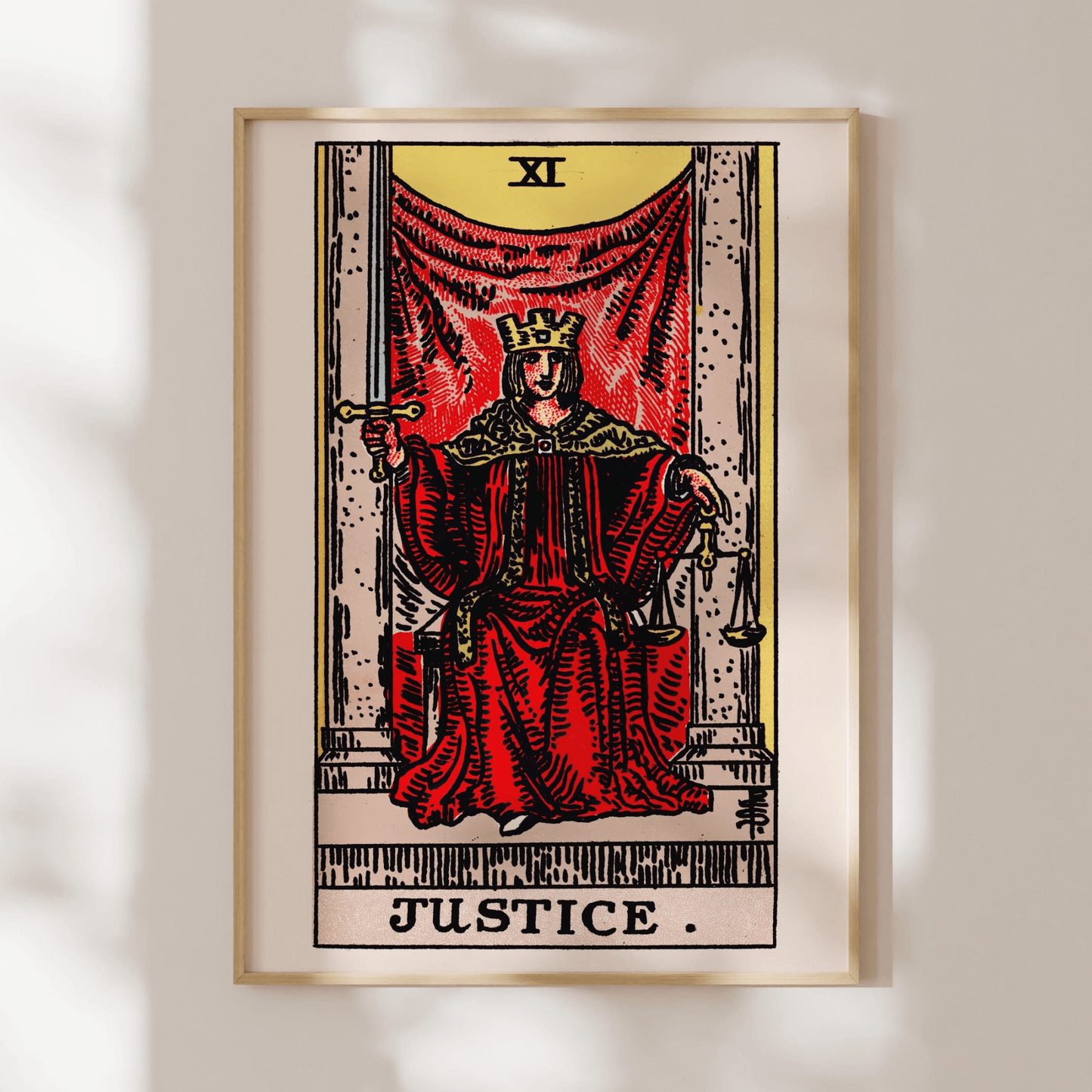 Tarot Card Print: XI Justice (Giclée Art Print) - Pathos Studio - Marketplace Listings