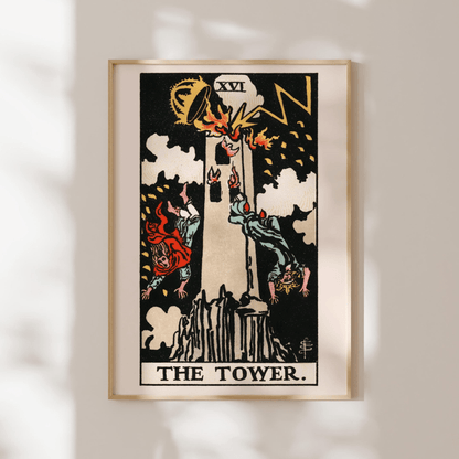 Tarot Card Print: XVI The Tower (Giclée Art Print) - Pathos Studio - Marketplace Listings